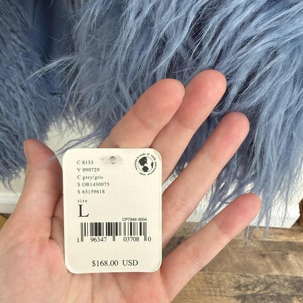 Free People Grey Faux Fur Ski Jacket